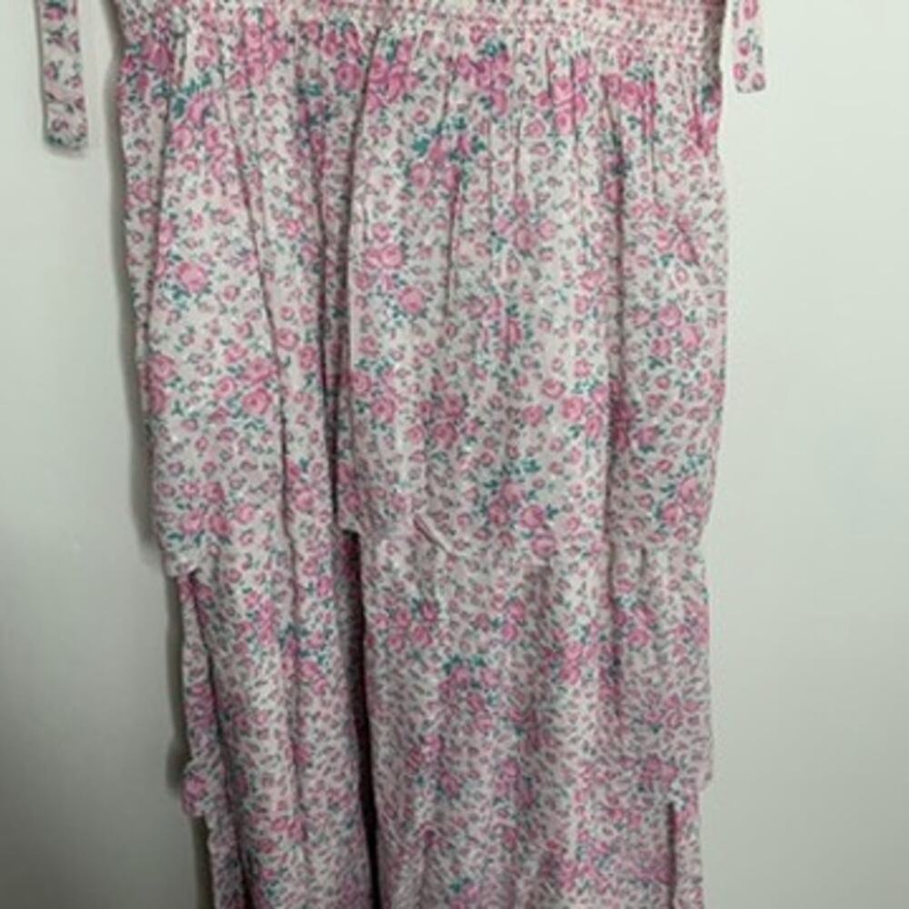 Love Shack Fancy Caressa Maxi Dress Candy Heart Pink Floral Womens New Large - Picture 11 of 16